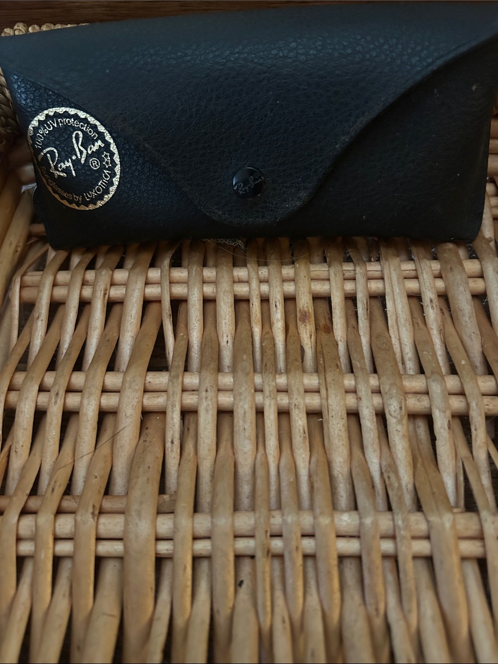 Ray-Ban Black Leather Sunglasses Pouch